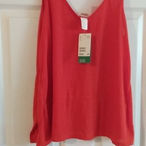Women tee shirt no arms Large size from H&M orange color